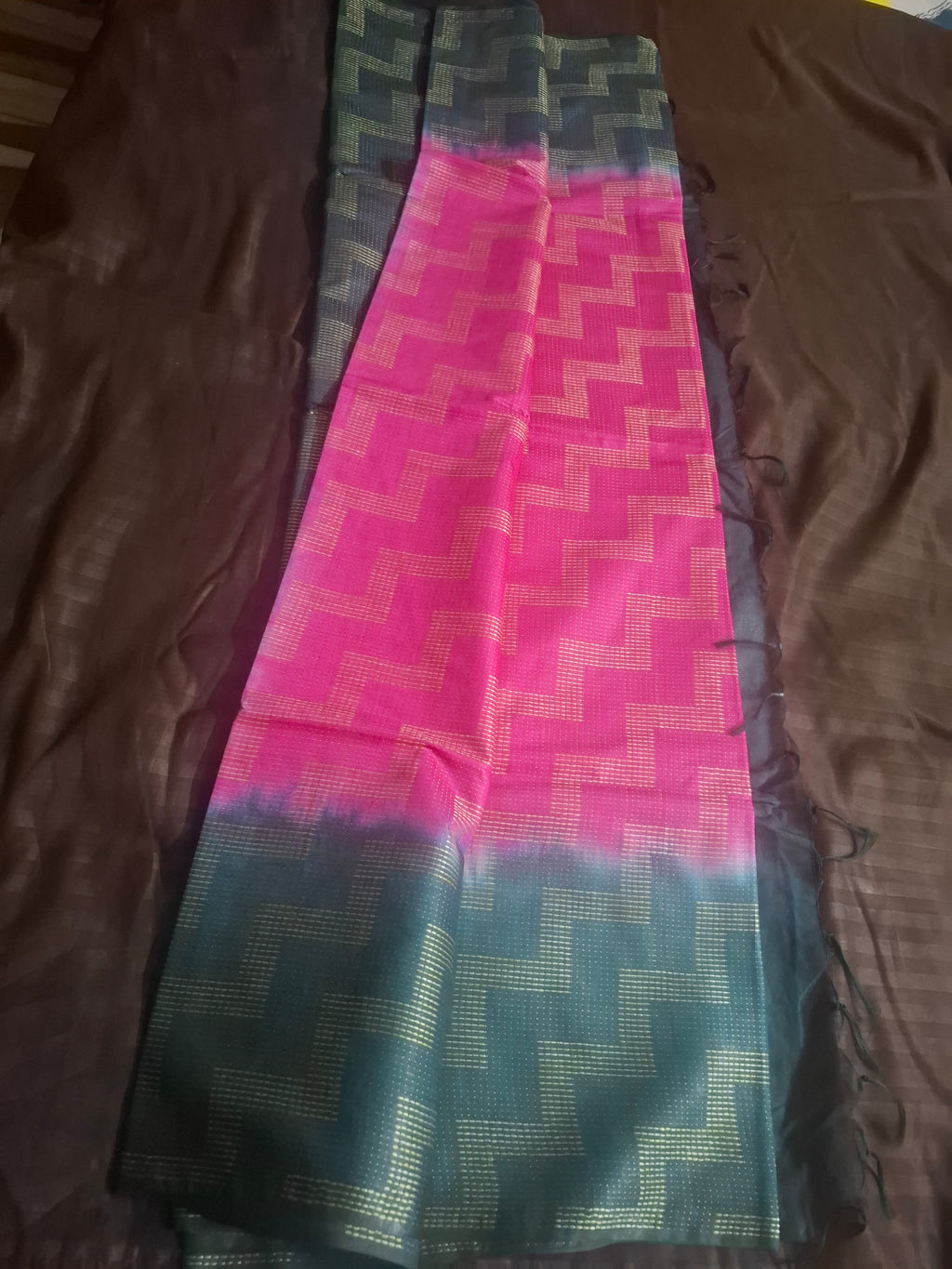 Bhagalpur Silk Linen Saree