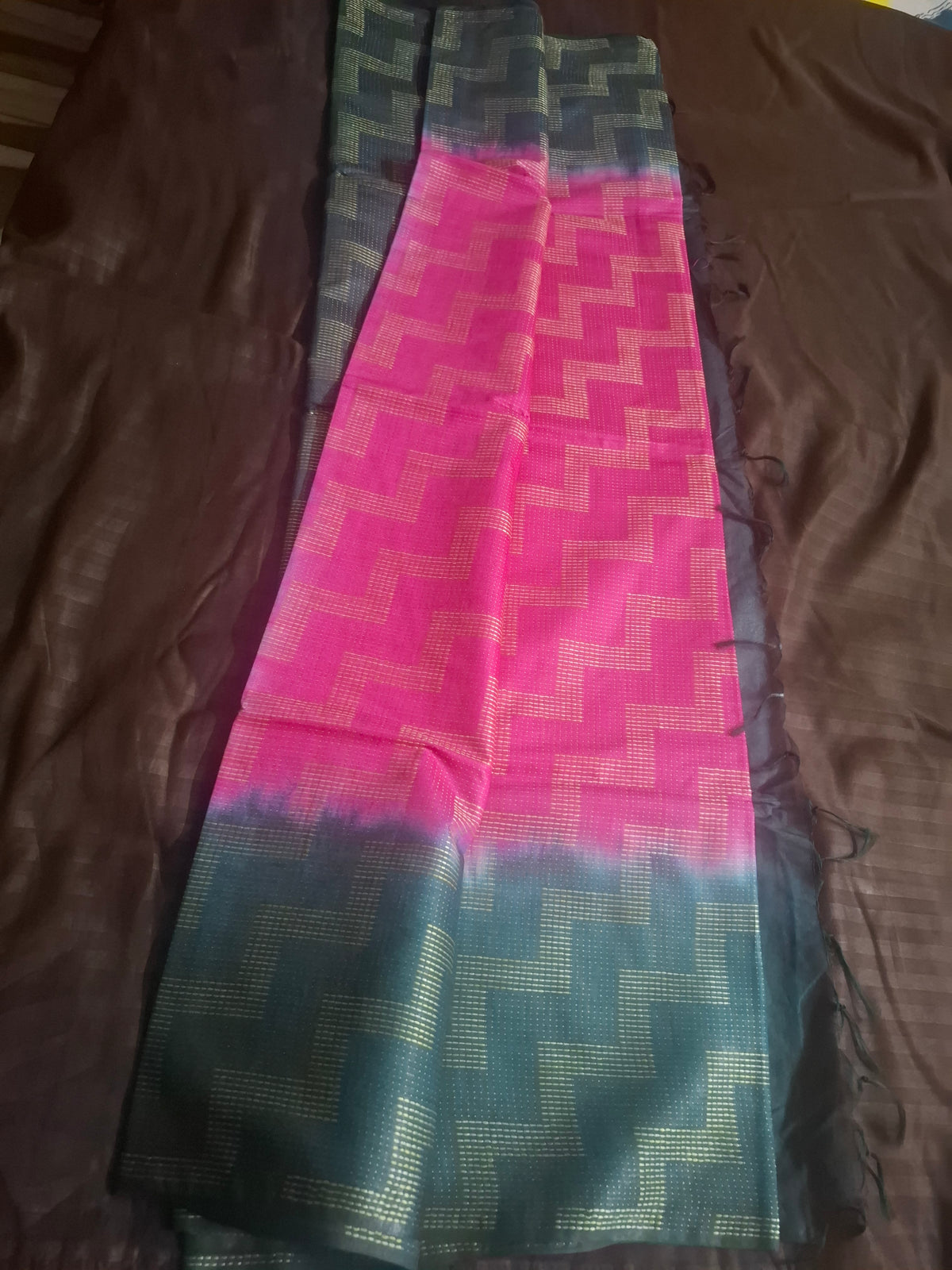 Bhagalpur Silk Linen Saree